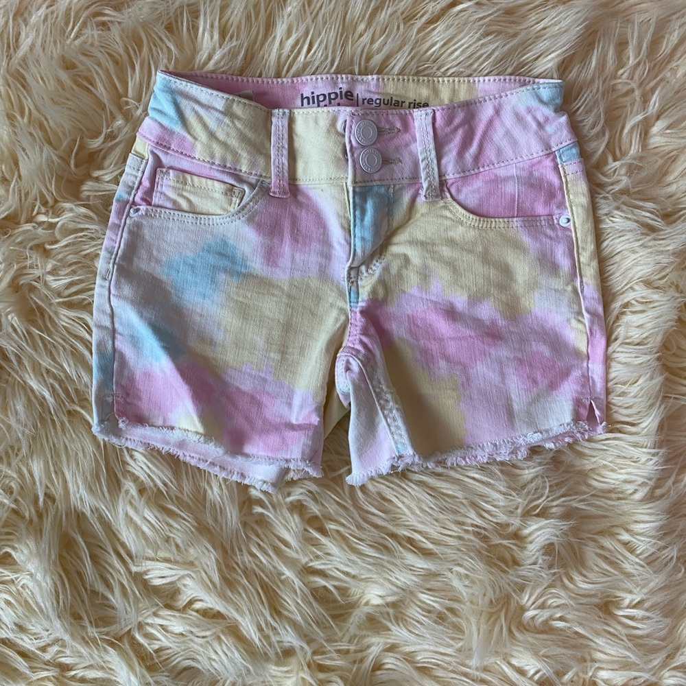 Girls multi-color jean shorts